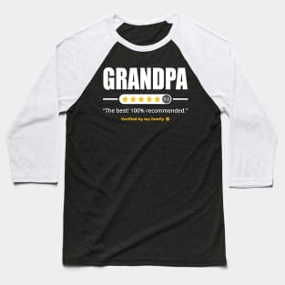 Five Stars Grandpa Baseball T-Shirt